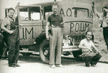 Visite de J. Gorkin sur le front d&rsquo;Aragon